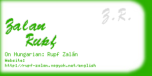 zalan rupf business card